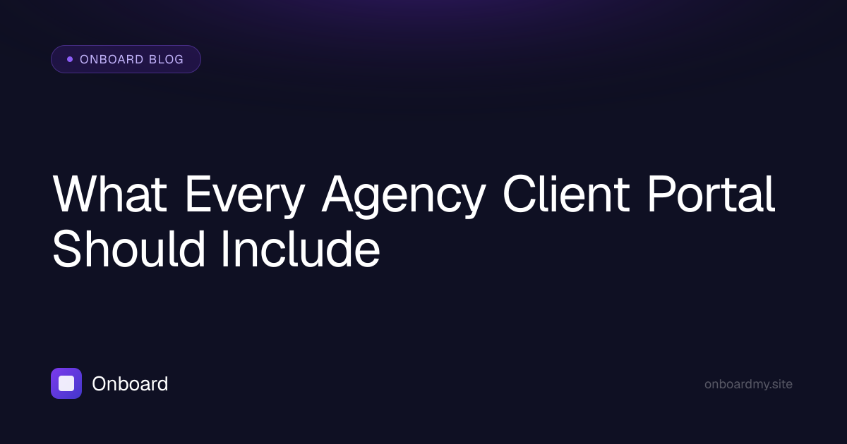 What Every Agency Client Portal Should Include